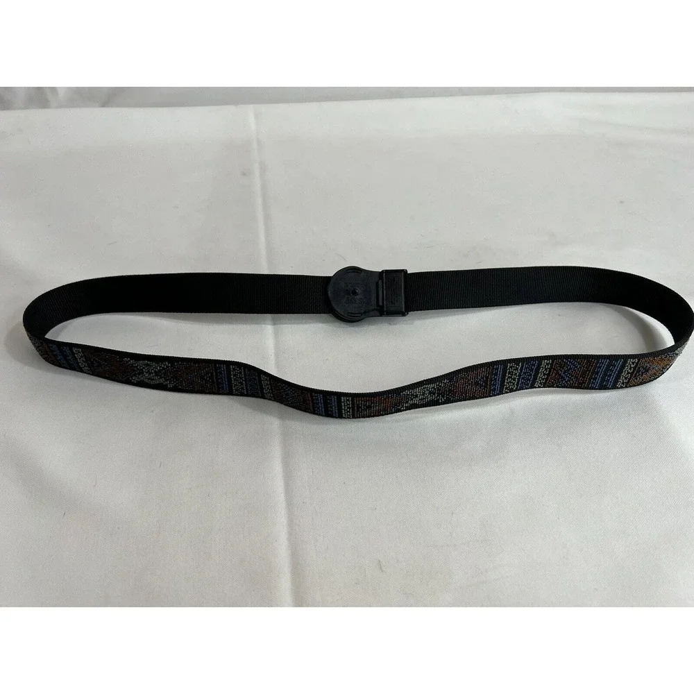 Wilderness Society Belt Mens 38 Embroidered Geometric Canvas Outdoor Casual